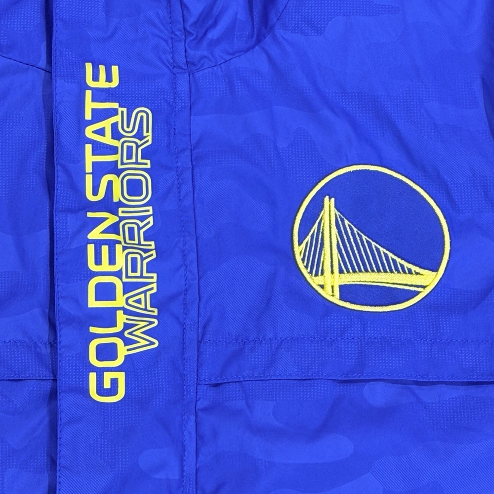 Golden State Warriors Unisex Blue Yellow Zip Hoodie  Lightweight Jacket Size L‎ - Picture 4 of 15